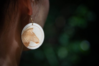 Zebra earrings - Atelier ChaNoir