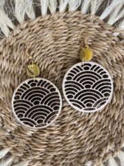 Seigaiha earrings - Atelier ChaNoir