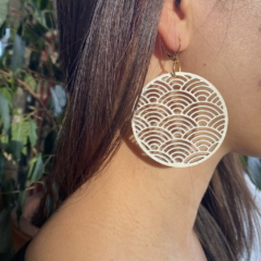 Seigaiha earrings - ChaNoir