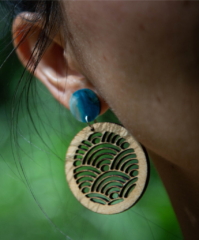 seigaiha earrings - Atelier ChaNoir