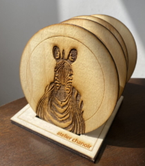 Zebra Coasters - Atelier ChaNoir